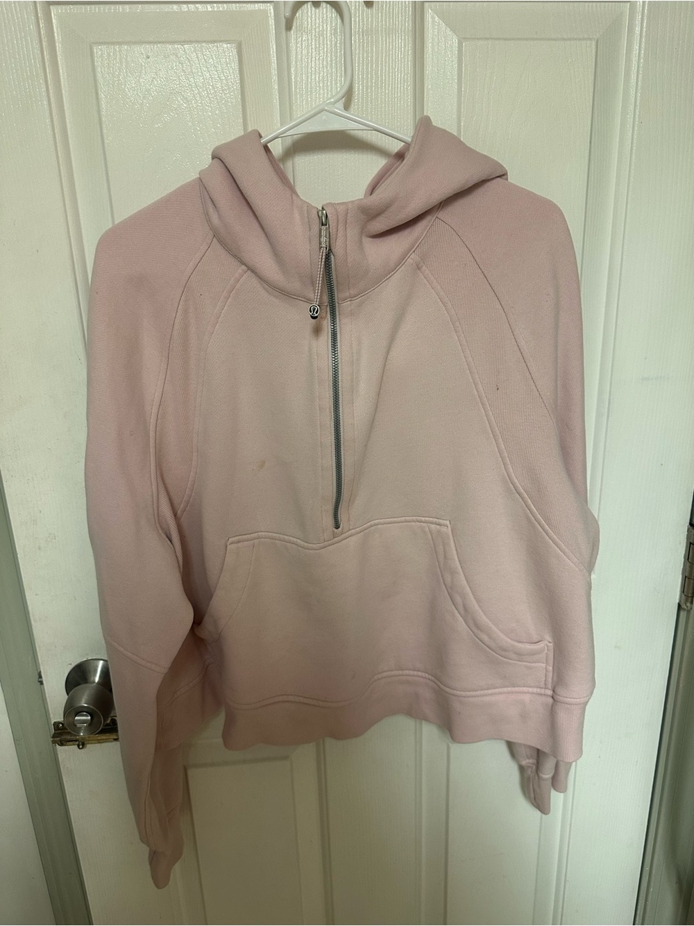 Lululemon Blush Pink Scuba Oversized 1/4 Zip Sweatshirt Hoodie Top